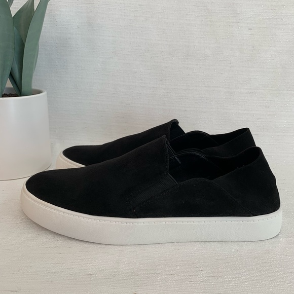 NWOT Steve Madden Fayna Black Suede Fabric Upper Slip On Sneakers Women’s - Picture 6 of 12